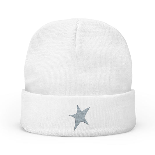 Cozy Knit Beanie with Joestar Embroidery - Perfect Winter Accessory